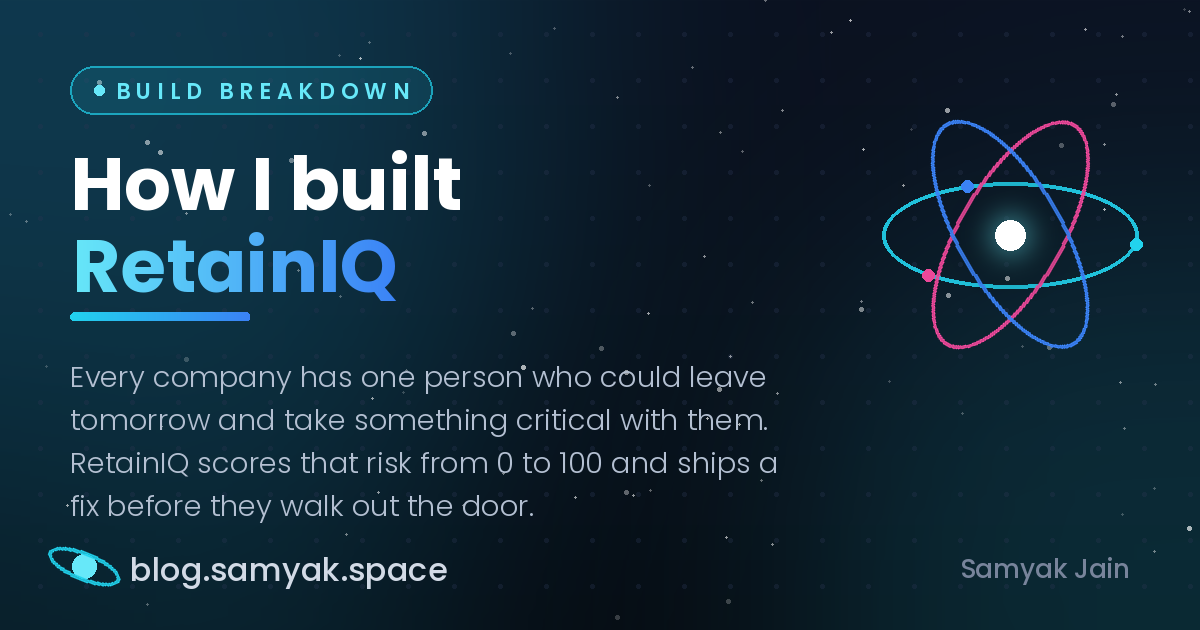 How I built RetainIQ: an AI early-warning system for the knowledge your team is about to lose